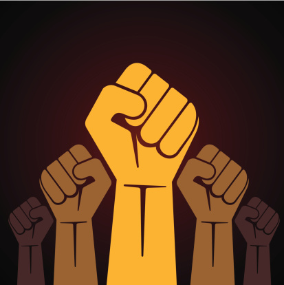 fist held in protest illustration