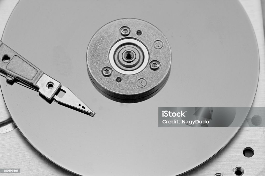 Ouvert de disque dur sur fond blanc - Photo de Affaires libre de droits