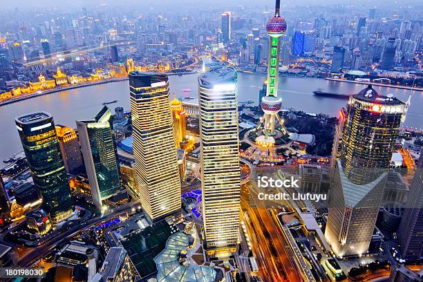 Shanghai Stock Photo - Download Image Now - Aerial View, Architecture, Asia