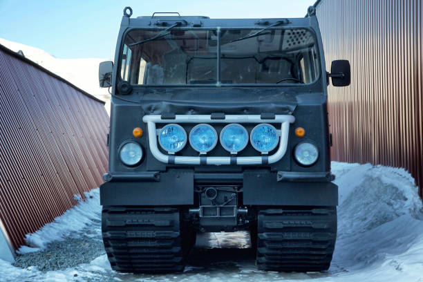 istock Caterpillar track vehicle in Longyearbyen 1801991787