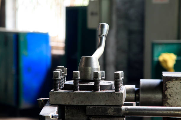 metal parts, closeup of photo