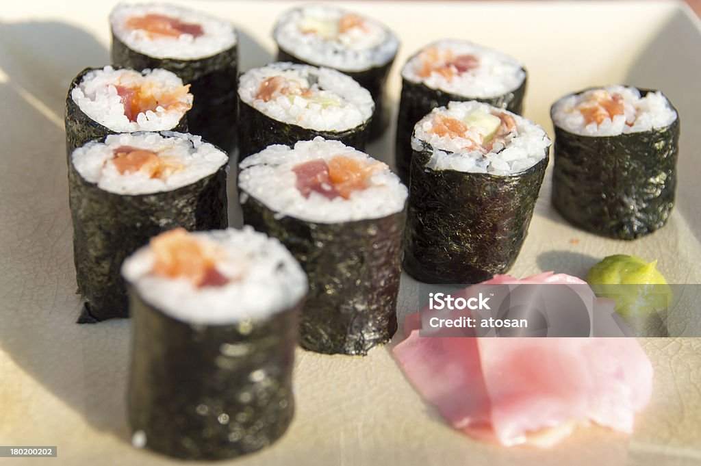 Sushi Maki conjunto - Royalty-free Alimentação Saudável Foto de stock