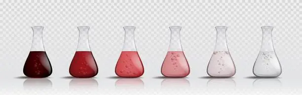 Vector illustration of 3d chemistry laboratory experimental flask vector