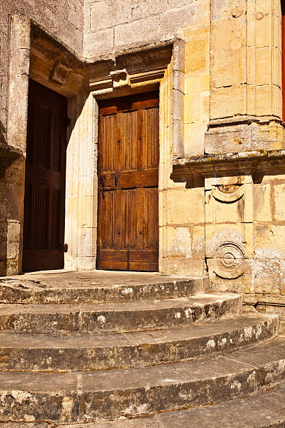 Two old doors in the chateau of Azay le Rideau, France.