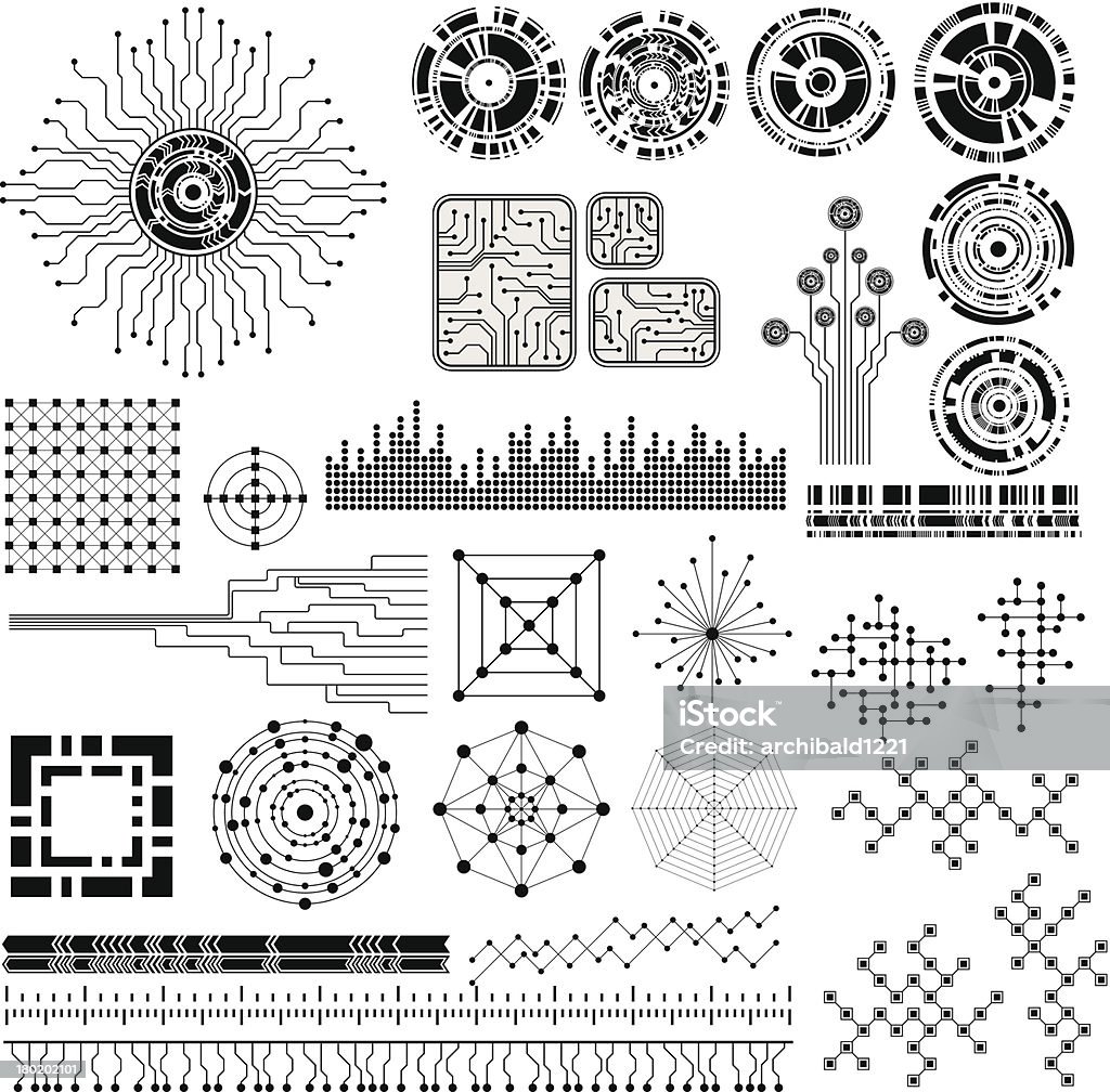 Technik-Thema design-Elemente - Lizenzfrei Schaltkreis Vektorgrafik