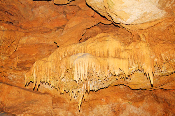 istock stalactites in the water tunnel 1802036174