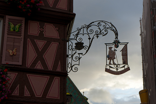 detailed view on french city Colmar at autumn time, pictures taken during a walk around