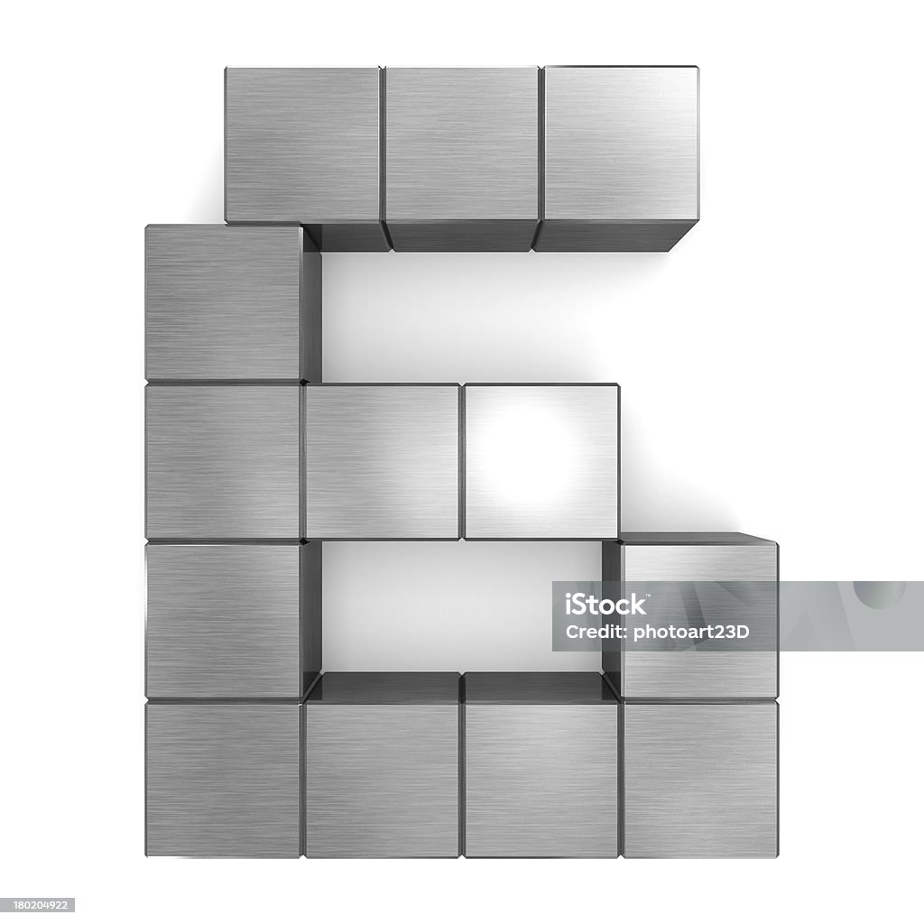 6 Würfel aus Metall - Lizenzfrei Arrangieren Stock-Foto