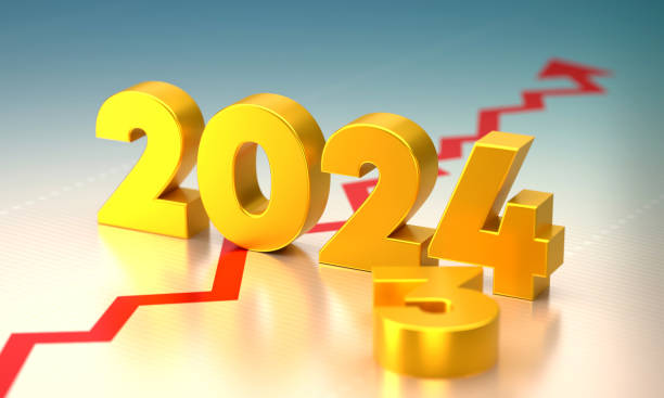 istock Gold 2024 Numbers On Success Graph Arrow. 2024 Planning Concept. 1802059768