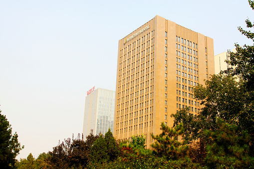 TANGSHAN - OCTOBER 18: The Wanda plaza building scenery on october 18, 2013, tangshan city, hebei province, China.