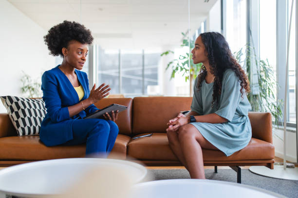 istock A Black Female CEO Hosting A Job Interview At Her Fancy Office 1802062238