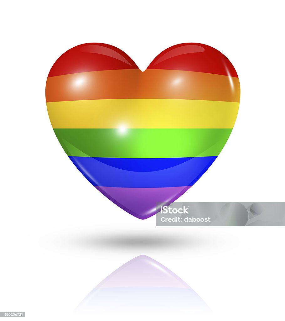 Orgulho Gay, bandeira Símbolo de amor coração ícone - Royalty-free Amor Foto de stock