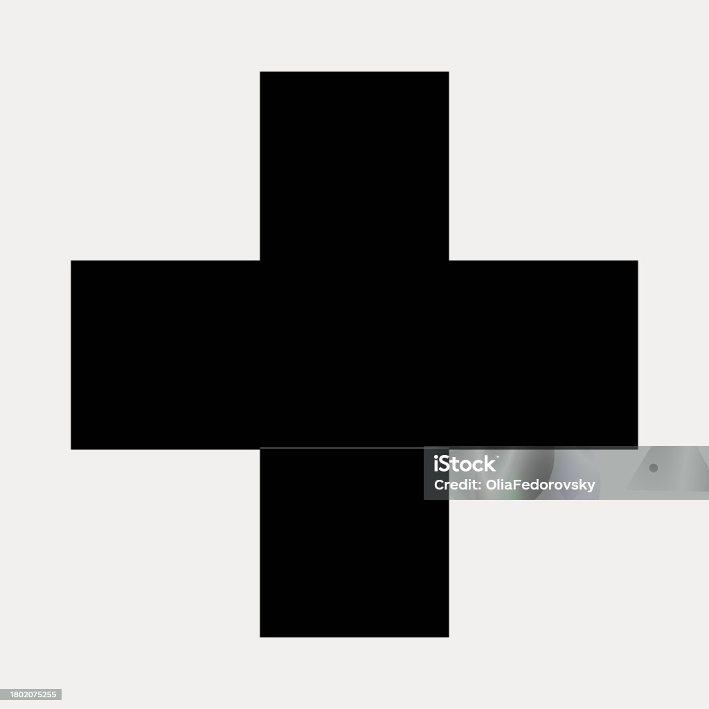 Square Crosses Squares Cross Black And White Abstract Minimalistic Clean And Simple ...