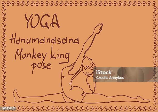 Sagoma Ragazza In Re Scimmia Posa Yoga - Immagini vettoriali stock e altre immagini di Adolescente - Adolescente, Adulto, Attività ricreativa