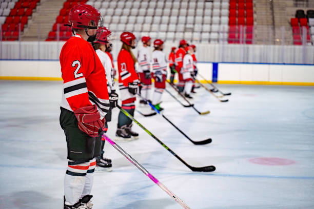 Women's Ice Hockey Team on Ice