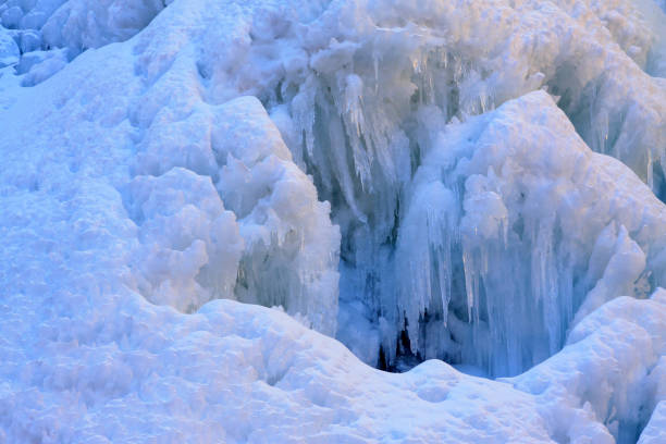 Frozen waterfall in Changbaisan, heilongjiang province in winter
