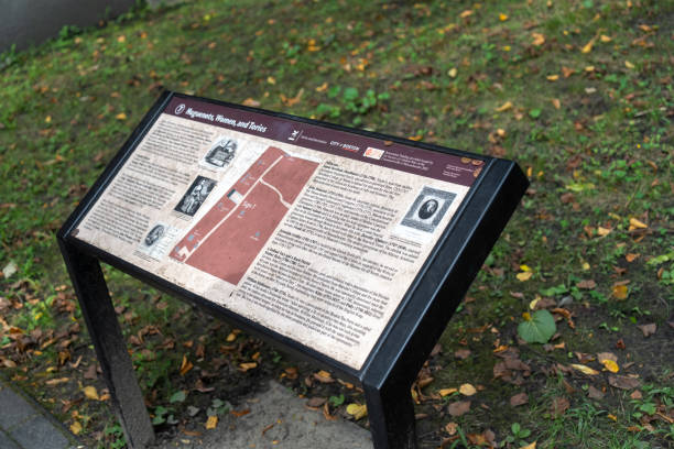Gravestone map in Granary Burying Ground in Boston, Massachusetts, USA. The resting place of Paul Revere, John Hancock and Benjamin Franklin's parents.