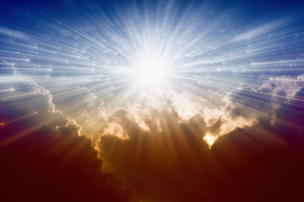Light from avobe Beautiful background - bright sunshine, light from sky, heaven eternity stock pictures, royalty-free photos & images