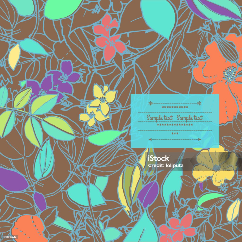 Une décoration florale - clipart vectoriel de Abstrait libre de droits
