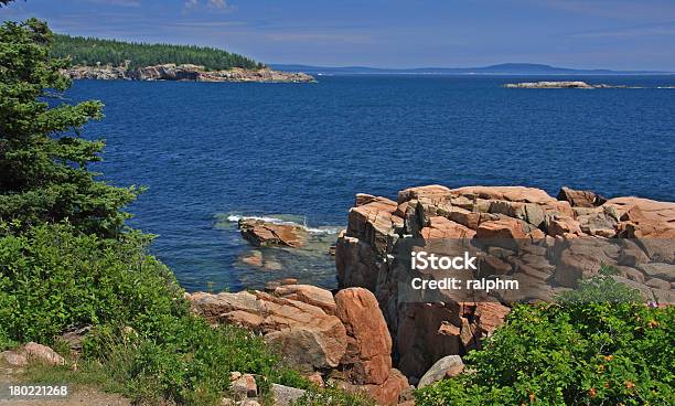 Senic Overlook Acadia National Park Maine Stock Photo - Download Image Now - Acadia National Park, Beach, Blue