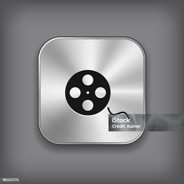 動画のロールアプリアイコンベクトル金属ボタン - つながりのベクターアート素材や画像を多数ご用意 - つながり, アイコン, イラストレーション