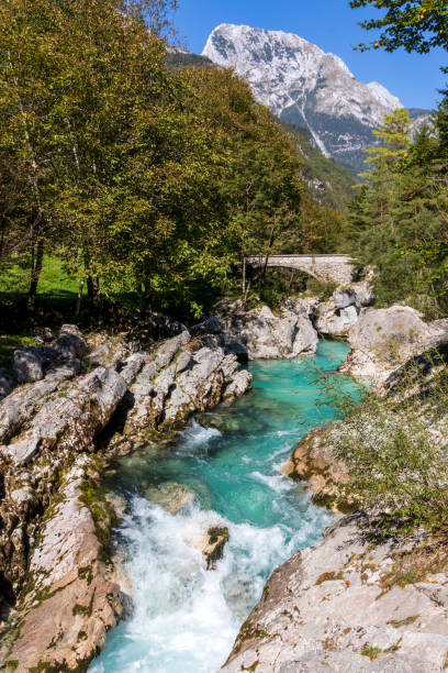 istock Soca river gorge in Slovenian alps. 1802235064