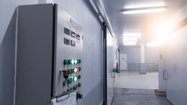 istock The Corridor room with installed Electrical panel control for Air Conditioning Duct 1802266539
