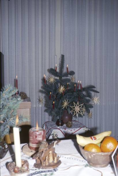 istock Christmas decorated fir branches 1802269206