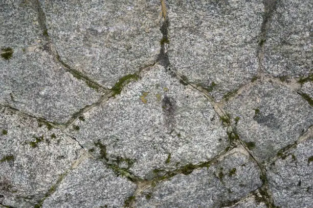 Photo of Stone wall, roughly surface.