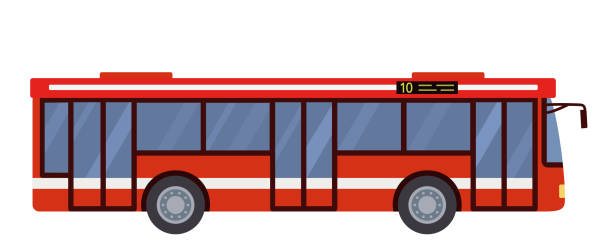 ilustraciones, imágenes clip art, dibujos animados e iconos de stock de icono de autobús vectorial, símbolo de viaje de transporte en diseño plano. - shuttle bus vector isolated on white bus