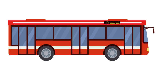 illustrazioni stock, clip art, cartoni animati e icone di tendenza di icona dell'autobus vettoriale, simbolo di viaggio del trasporto nel design piatto. - shuttle bus vector isolated on white bus