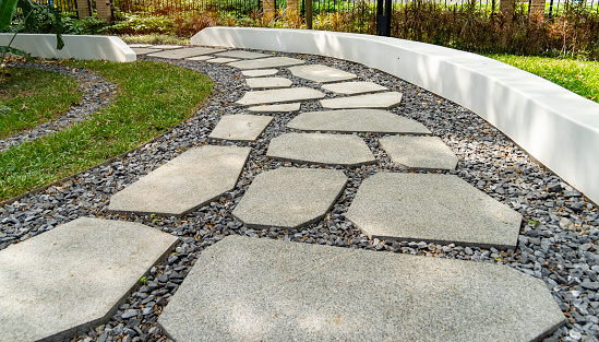 path leading through a garden