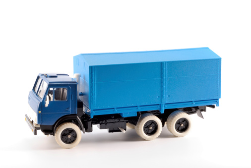 Collection scale model of the truck on a light background