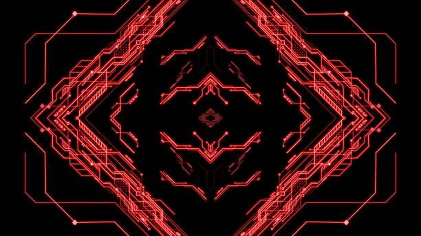 istock Travel through abstract technology digital tunnel. 1802324528