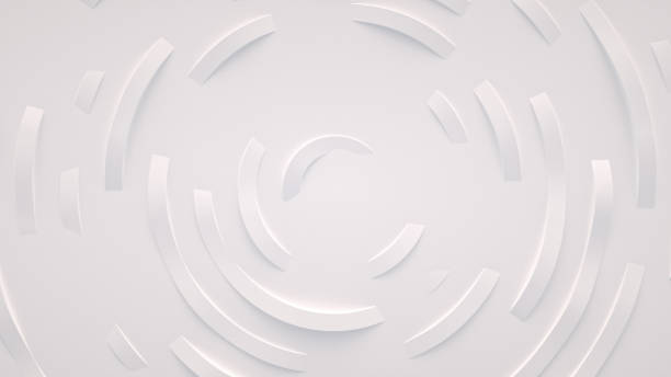 istock Concentric circles, rings on the surface. Bright, milky radio wave abstract background 1802324536