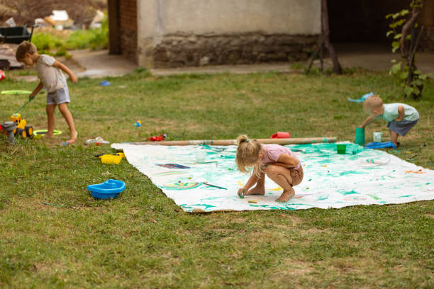 istock Childs drawing outdoors 1802326106