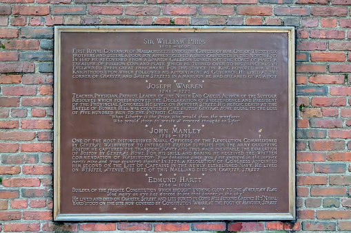 Santa Fe, NM: A memorial plaque on the wall of the St Francis Cathedral in downtown Santa Fe. The Cathedral, a block from the historic Santa Fe Plaza in New Mexico, was built by Archbishop Lamy in 1886 in the Romanesque Revival style.