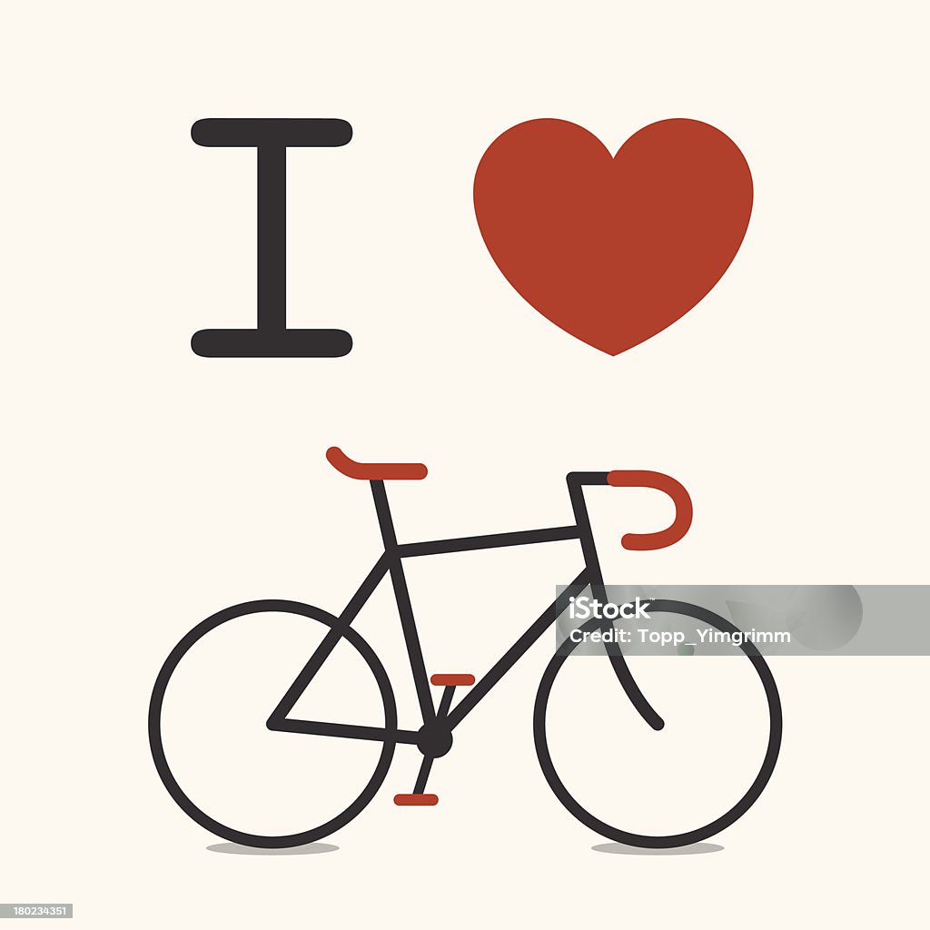 I Love the Bike I Love the Bike, eps 10 vector illustration Active Lifestyle stock vector