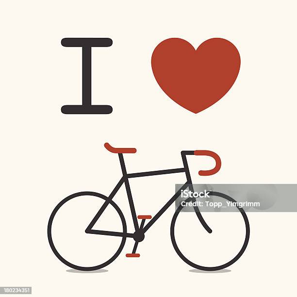 I Love The Bike Stock Illustration - Download Image Now - Active Lifestyle, Activity, Bicycle