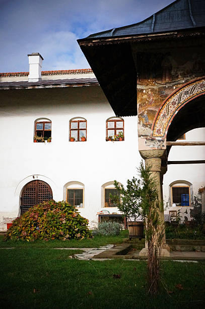 Polovragi monastery in Romania stock photo