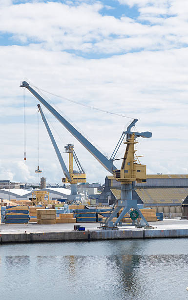 istock Crane in the port 180238693