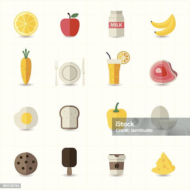 식품 및 음료 아이콘 쿠키에 대한 스톡 벡터 아트 및 기타 이미지 - 쿠키, 플랫 디자인, 고기
