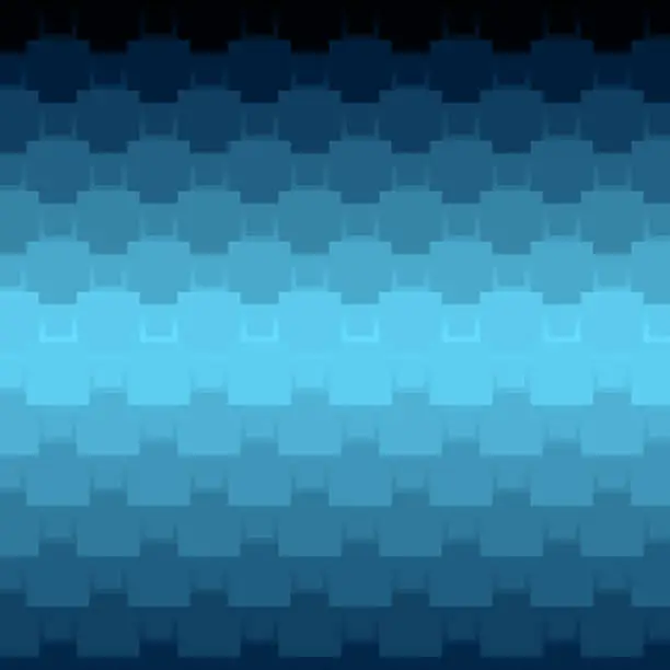 Vector illustration of Abstract blue geometric pixel gradient background.