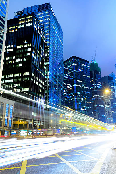 istock Cityscape at night in Hong Kong 180240161