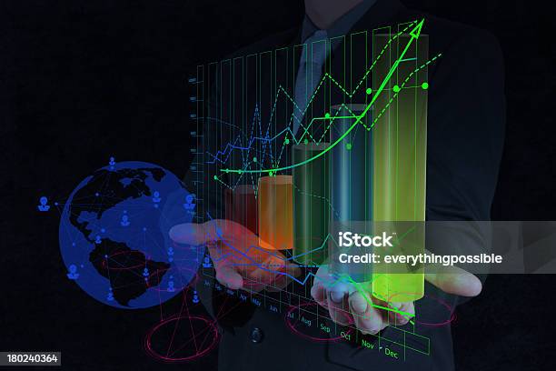 사업가 손으로 작업 현대적인 새 컴퓨터 및 비즈니스 S 교육에 대한 스톡 사진 및 기타 이미지 - 교육, 그래프, 금융