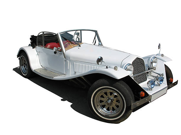 istock retro vintage white dream wedding luxury car isolated 180240390