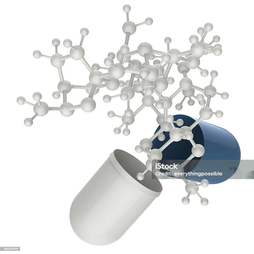 Gélule montre 3d Molécule - Photo de Antibiotique libre de droits