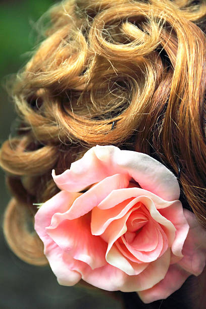 istock Part of wedding hairstyle closeup 180243486