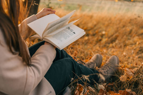 istock Open book in hands in nature 1802468891