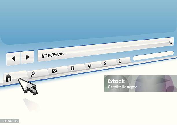 Internetbrowserfenster Stock Vektor Art und mehr Bilder von Computer - Computer, Computerbildschirm, Cursor